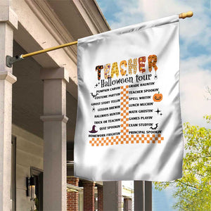 Funny Teacher Halloween Tour Garden Flag Spooky Teacher Activities Pumpkin Witch Hat Bat TS11 Print Your Wear