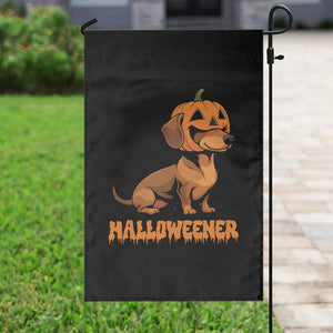 Funny Halloween Dachshund Garden Flag Halloweener Pumpkin Wiener Dog TS11 Print Your Wear
