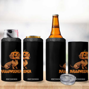 Funny Halloween Dachshund 4 in 1 Can Cooler Tumbler Halloweener Pumpkin Wiener Dog TS11 Print Your Wear