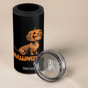 Funny Halloween Dachshund 4 in 1 Can Cooler Tumbler Halloweener Pumpkin Wiener Dog TS11 Print Your Wear