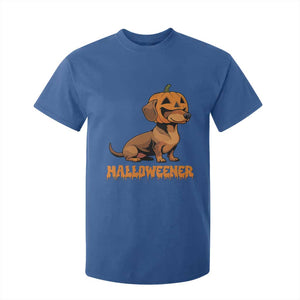 Funny Halloween Dachshund T Shirt For Kid Halloweener Pumpkin Wiener Dog TS11 Royal Blue Print Your Wear