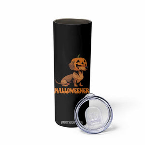 Funny Halloween Dachshund Skinny Tumbler Halloweener Pumpkin Wiener Dog TS11 Print Your Wear