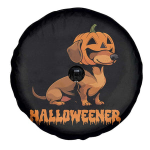 Funny Halloween Dachshund Spare Tire Cover Halloweener Pumpkin Wiener Dog TS11 Print Your Wear