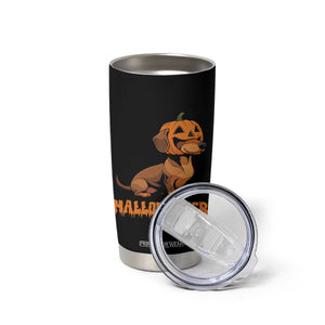 Funny Halloween Dachshund Tumbler Cup Halloweener Pumpkin Wiener Dog TS11 Print Your Wear