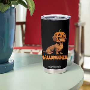 Funny Halloween Dachshund Tumbler Cup Halloweener Pumpkin Wiener Dog TS11 Print Your Wear