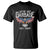 We're Not Garbage Vote Trump T Shirt US Election 2024 Vintage Eagle TS11 Black Print Your Wear