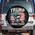 Trump Supporter Spare Tire Cover Trump 2024 Four More Years American Flag Hand Fist TS11 No hole Black Print Your Wear