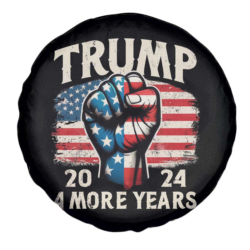 Trump Supporter Spare Tire Cover Trump 2024 Four More Years American Flag Hand Fist TS11 Print Your Wear