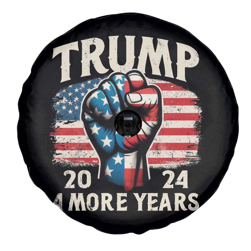 Trump Supporter Spare Tire Cover Trump 2024 Four More Years American Flag Hand Fist TS11 Print Your Wear