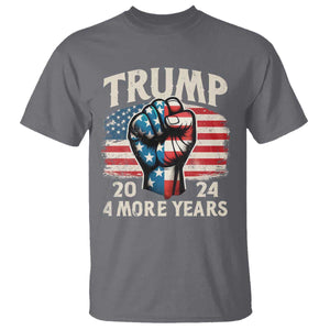 Trump Supporter T Shirt Trump 2024 Four More Years American Flag Hand Fist TS11 Charcoal Print Your Wear