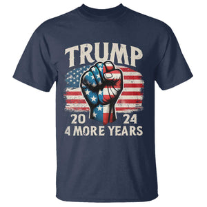 Trump Supporter T Shirt Trump 2024 Four More Years American Flag Hand Fist TS11 Navy Print Your Wear