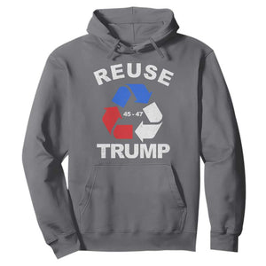 Funny Trump Garbage 2024 Hoodie Reuse Trump 45-47 TS11 Charcoal Print Your Wear