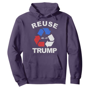 Funny Trump Garbage 2024 Hoodie Reuse Trump 45-47 TS11 Purple Print Your Wear
