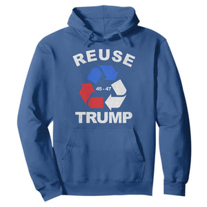 Funny Trump Garbage 2024 Hoodie Reuse Trump 45-47 TS11 Royal Blue Print Your Wear