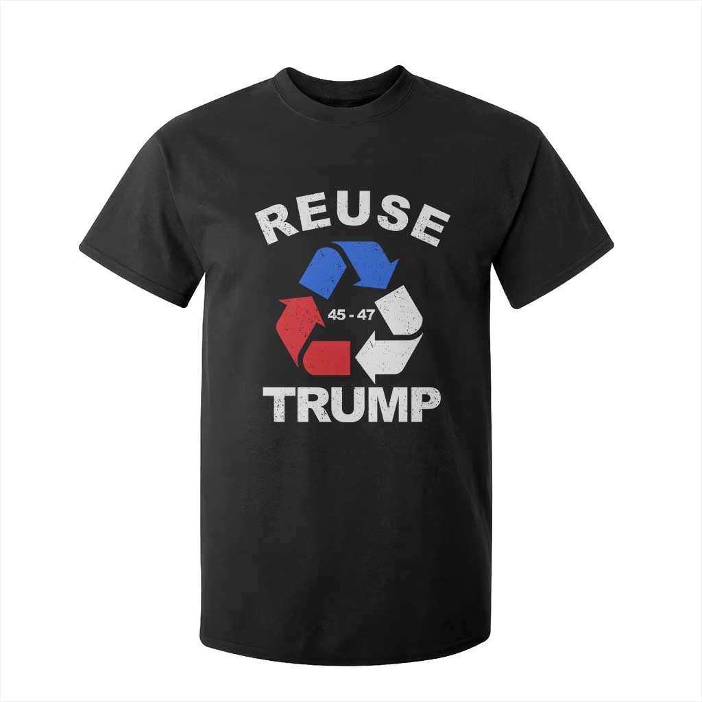 Funny Trump Garbage 2024 T Shirt For Kid Reuse Trump 45-47 TS11 Black Print Your Wear
