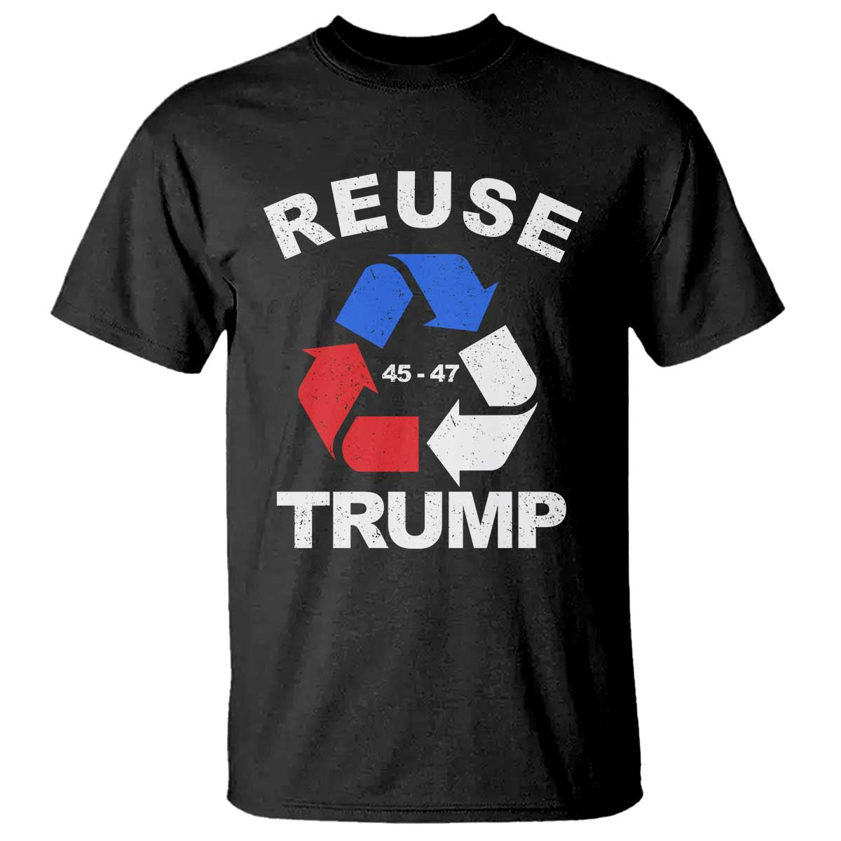 Funny Trump Garbage 2024 T Shirt Reuse Trump 45-47 TS11 Black Print Your Wear