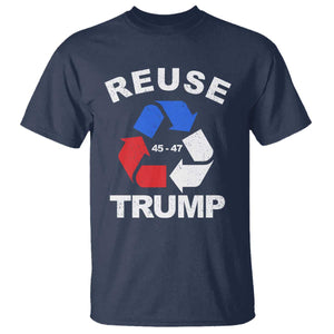Funny Trump Garbage 2024 T Shirt Reuse Trump 45-47 TS11 Navy Print Your Wear
