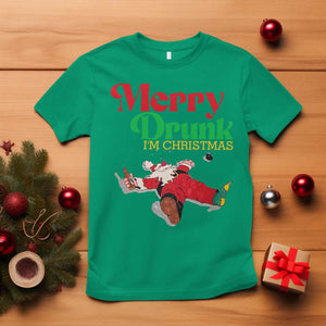 Funny Christmas Beers T Shirt Merry Drunk I'm Christmas Santa TS11 Irish Green Print Your Wear