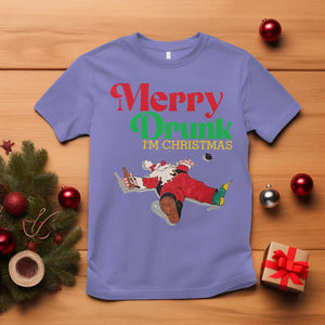 Funny Christmas Beers T Shirt Merry Drunk I'm Christmas Santa TS11 Violet Print Your Wear