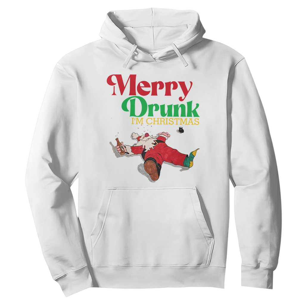 Funny Christmas Beers Hoodie Merry Drunk I'm Christmas Santa TS11 White Print Your Wear