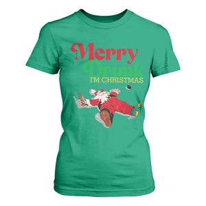 Funny Christmas Beers T Shirt For Women Merry Drunk I'm Christmas Santa TS11 Irish Green Print Your Wear