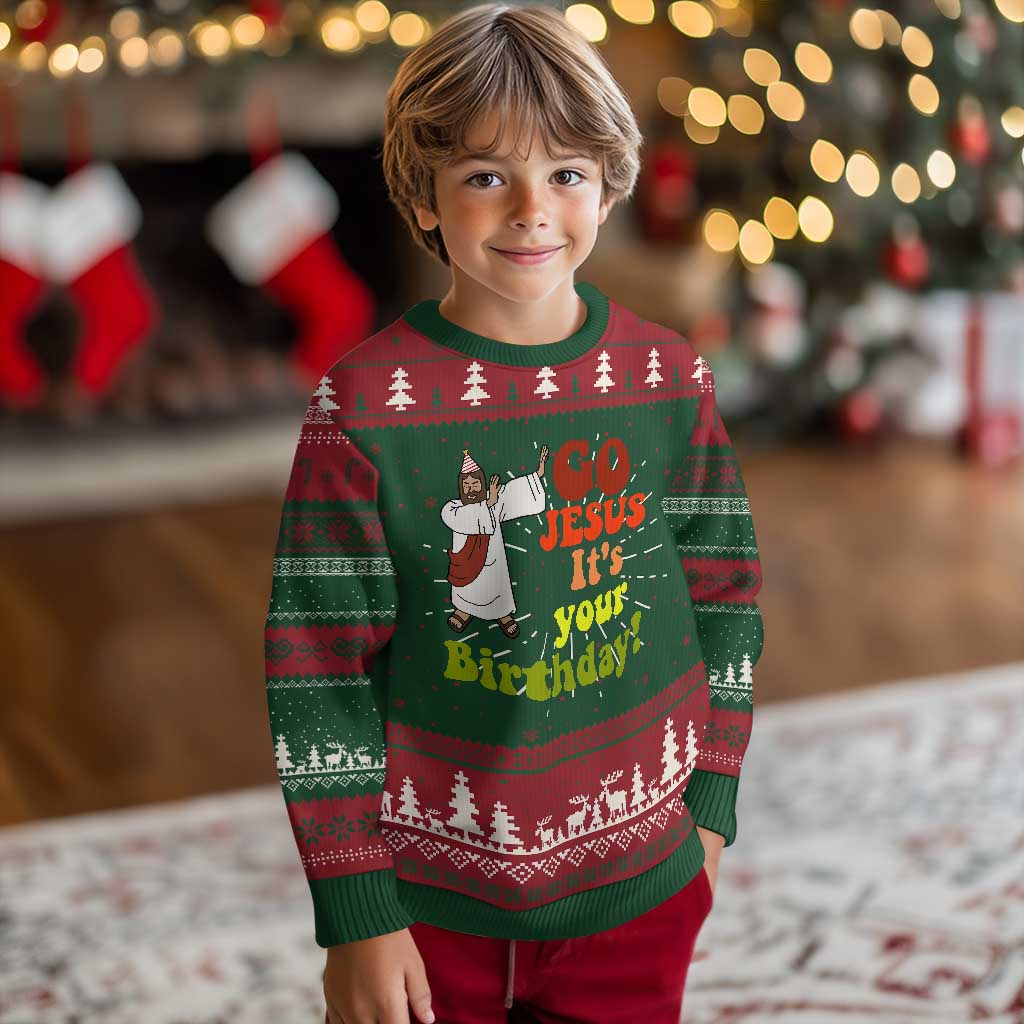 Funny Christian Xmas Ugly Christmas Sweater Go Jesus It's Your Birthday TS11 Christmas Print Your Wear