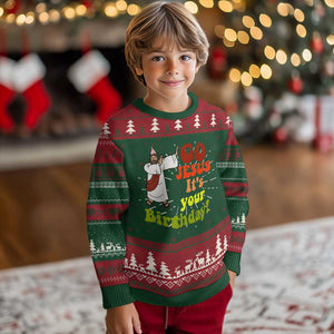 Funny Christian Xmas Ugly Christmas Sweater Go Jesus It's Your Birthday TS11 Christmas Print Your Wear