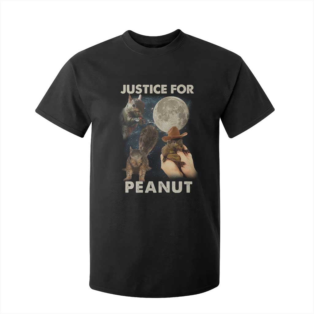 Justice For Peanut The Squirrel 2024 Moon T Shirt For Kid TS11 Black Print Your Wear