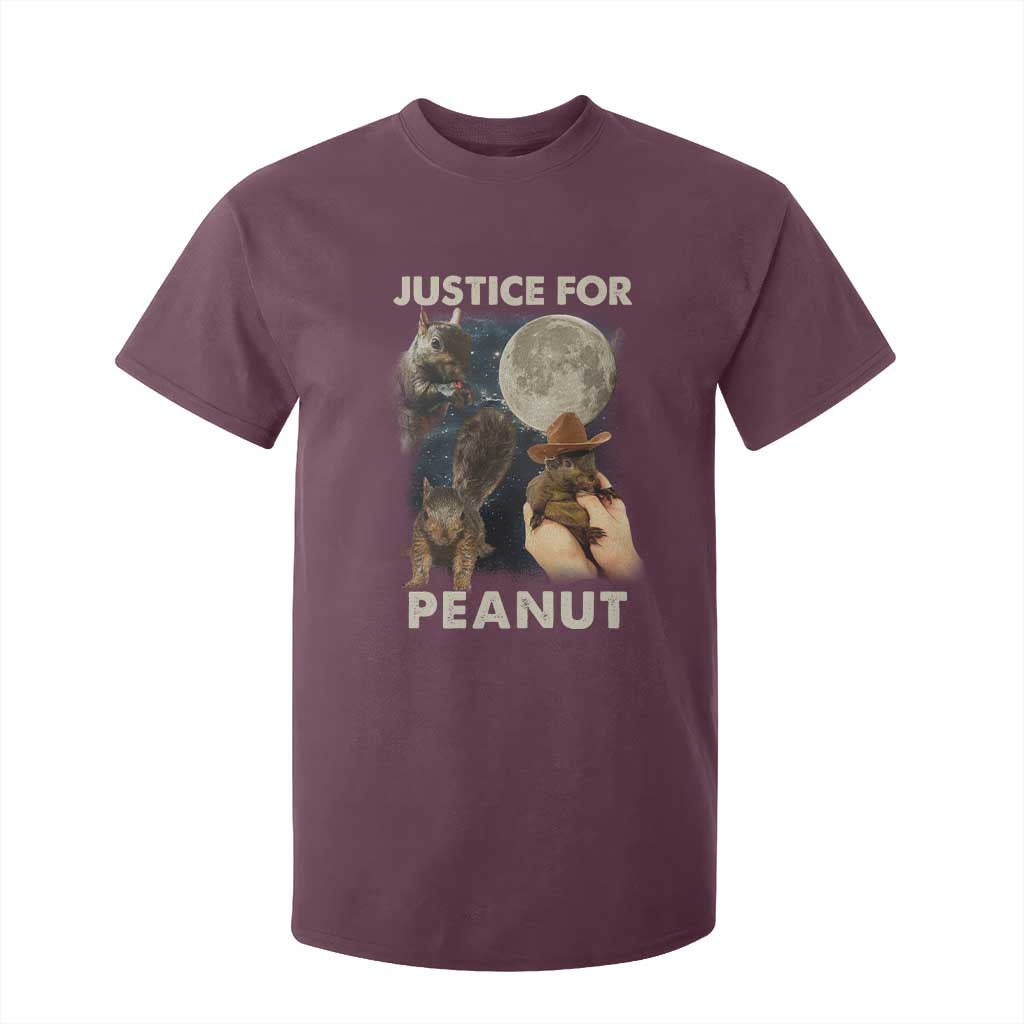 Justice For Peanut The Squirrel 2024 Moon T Shirt For Kid TS11 Maroon Print Your Wear