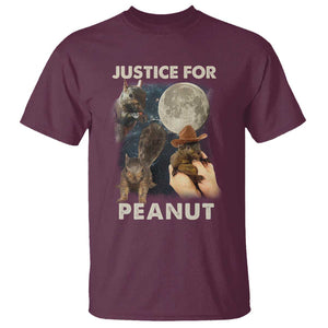 Justice For Peanut The Squirrel 2024 Moon T Shirt TS11 Maroon Print Your Wear