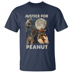 Justice For Peanut The Squirrel 2024 Moon T Shirt TS11 Navy Print Your Wear