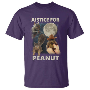 Justice For Peanut The Squirrel 2024 Moon T Shirt TS11 Purple Print Your Wear