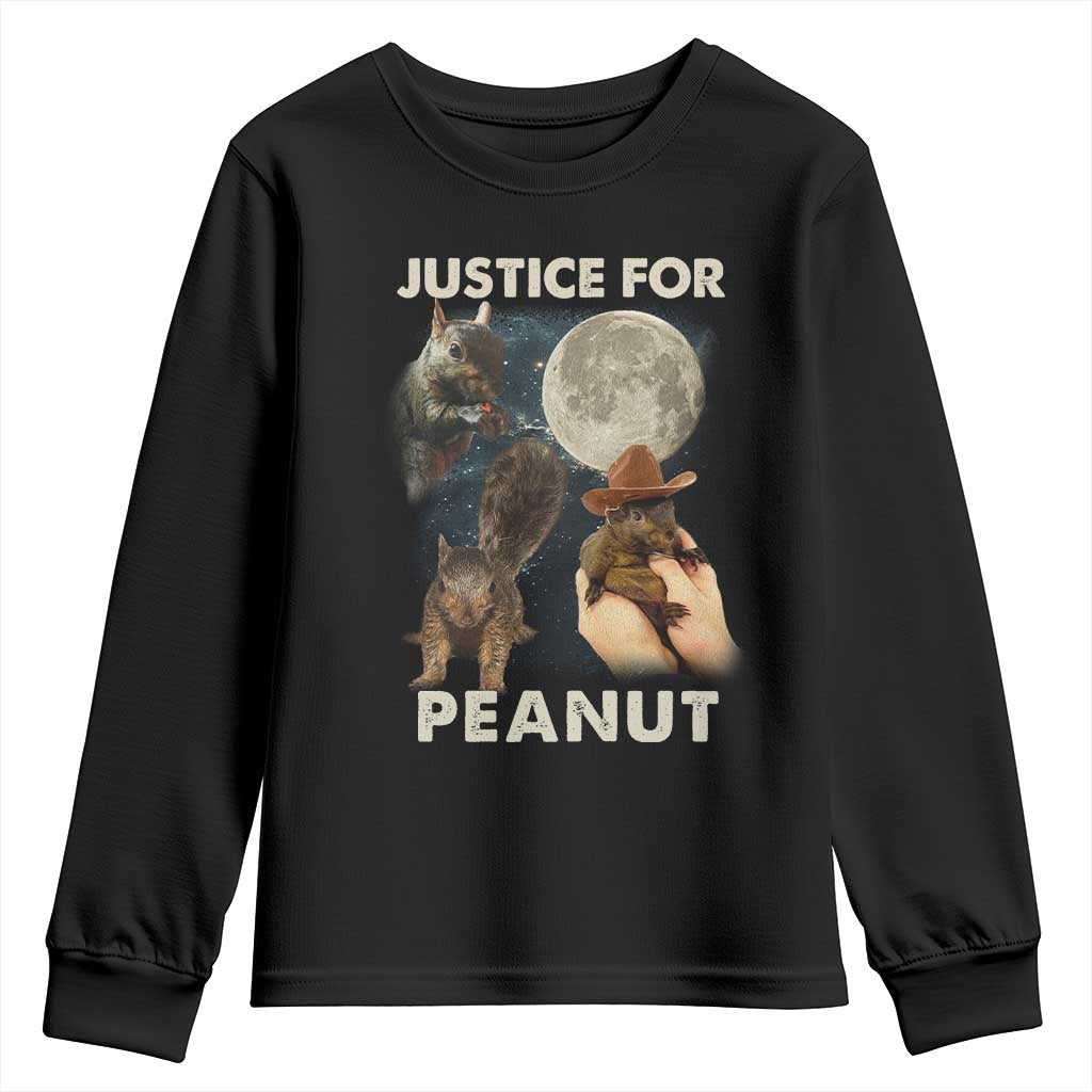 Justice For Peanut The Squirrel 2024 Moon Youth Sweatshirt TS11 Black Print Your Wear