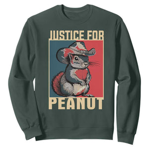 Justice For Peanut The Squirrel 2024 Sweatshirt TS11 Dark Forest Green Print Your Wear