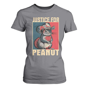 Justice For Peanut The Squirrel 2024 T Shirt For Women TS11 Charcoal Print Your Wear