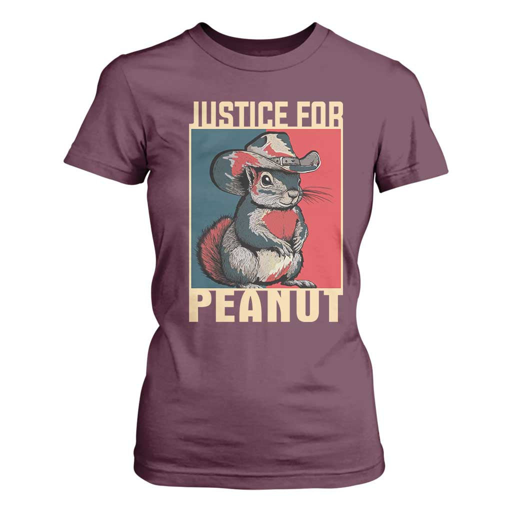 Justice For Peanut The Squirrel 2024 T Shirt For Women TS11 Maroon Print Your Wear