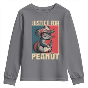 Justice For Peanut The Squirrel 2024 Youth Sweatshirt TS11 Charcoal Print Your Wear