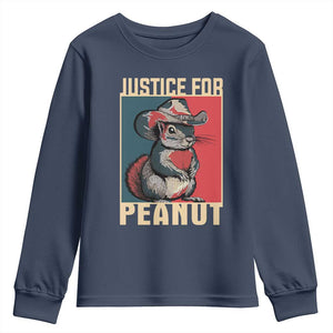Justice For Peanut The Squirrel 2024 Youth Sweatshirt TS11 Navy Print Your Wear