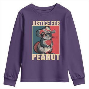 Justice For Peanut The Squirrel 2024 Youth Sweatshirt TS11 Purple Print Your Wear