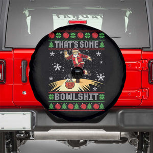Funny Christmas Bowling Spare Tire Cover Thats Some Bowlshit Xmas Bowler Santa TS11 Black Print Your Wear