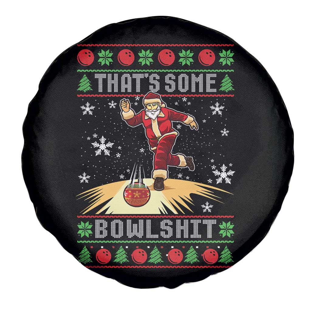 Funny Christmas Bowling Spare Tire Cover Thats Some Bowlshit Xmas Bowler Santa TS11 Print Your Wear