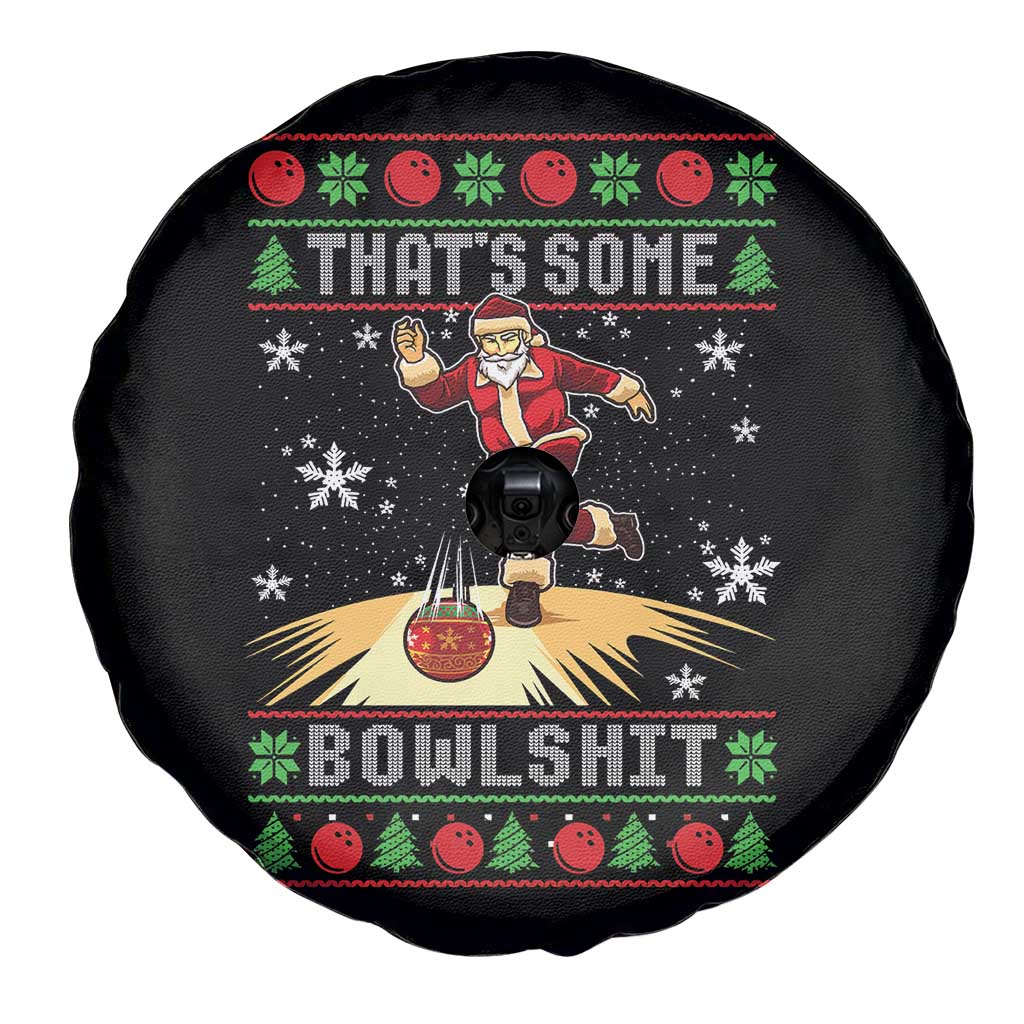 Funny Christmas Bowling Spare Tire Cover Thats Some Bowlshit Xmas Bowler Santa TS11 Print Your Wear
