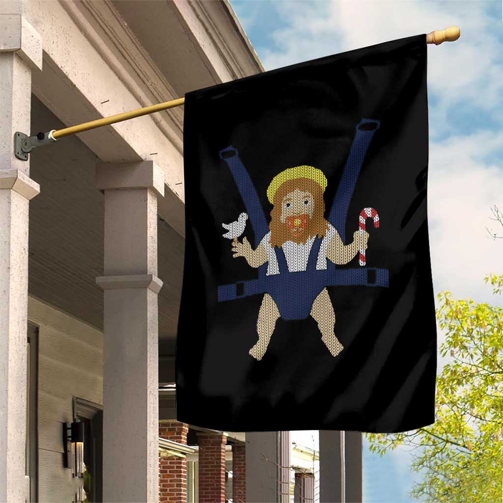 Funny Christmas Baby Jesus Garden Flag Xmas Christian Little Boy TS11 Print Your Wear