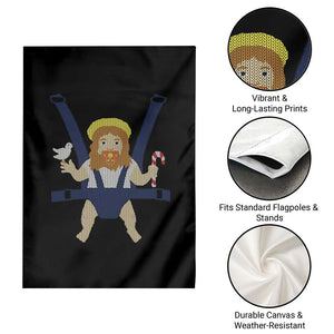 Funny Christmas Baby Jesus Garden Flag Xmas Christian Little Boy TS11 Print Your Wear