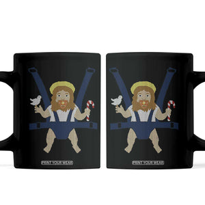 Funny Christmas Baby Jesus Coffee Mug Xmas Christian Little Boy TS11 Black Print Your Wear