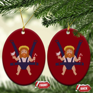 Funny Christmas Baby Jesus Ceramic Ornament Xmas Christian Little Boy TS11 Print Your Wear