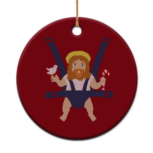 Funny Christmas Baby Jesus Ceramic Ornament Xmas Christian Little Boy TS11 1pc Red Print Your Wear