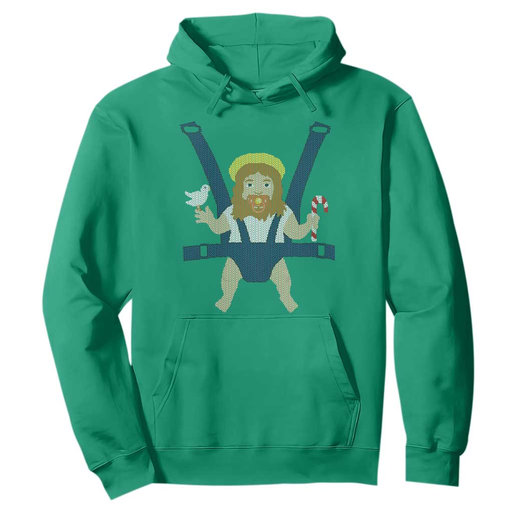 Funny Christmas Baby Jesus Hoodie Xmas Christian Little Boy TS11 Irish Green Print Your Wear