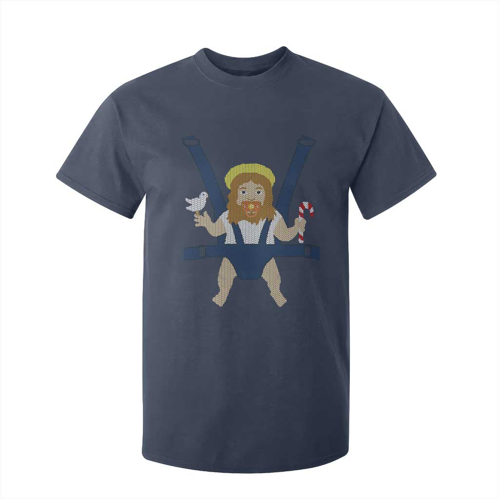 Funny Christmas Baby Jesus T Shirt For Kid Xmas Christian Little Boy TS11 Navy Print Your Wear