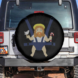 Funny Christmas Baby Jesus Spare Tire Cover Xmas Christian Little Boy TS11 No hole Black Print Your Wear